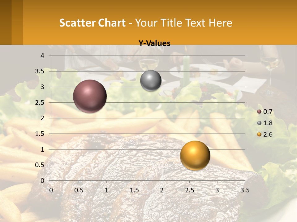 A Man And Woman Sitting At A Table With A Plate Of Food PowerPoint Template
