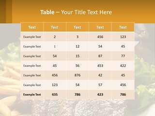 A Man And Woman Sitting At A Table With A Plate Of Food PowerPoint Template