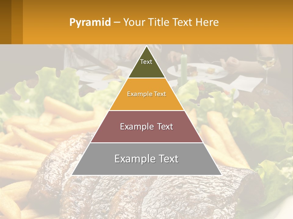 A Man And Woman Sitting At A Table With A Plate Of Food PowerPoint Template