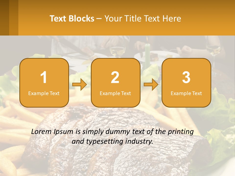 A Man And Woman Sitting At A Table With A Plate Of Food PowerPoint Template