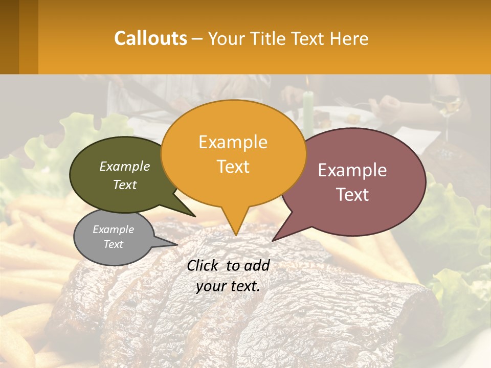 A Man And Woman Sitting At A Table With A Plate Of Food PowerPoint Template