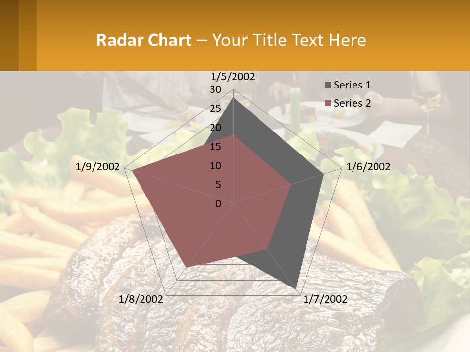 A Man And Woman Sitting At A Table With A Plate Of Food PowerPoint Template