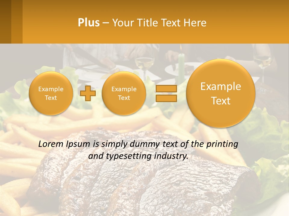 A Man And Woman Sitting At A Table With A Plate Of Food PowerPoint Template