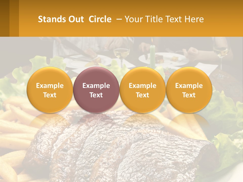 A Man And Woman Sitting At A Table With A Plate Of Food PowerPoint Template