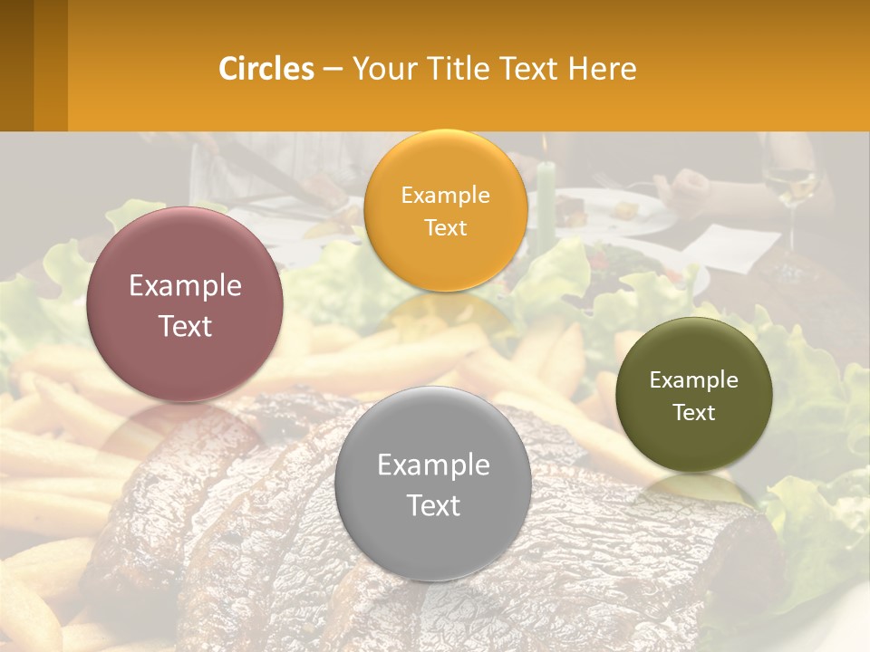 A Man And Woman Sitting At A Table With A Plate Of Food PowerPoint Template