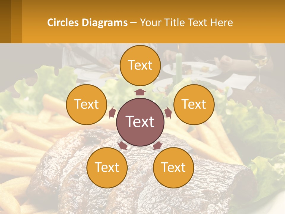 A Man And Woman Sitting At A Table With A Plate Of Food PowerPoint Template