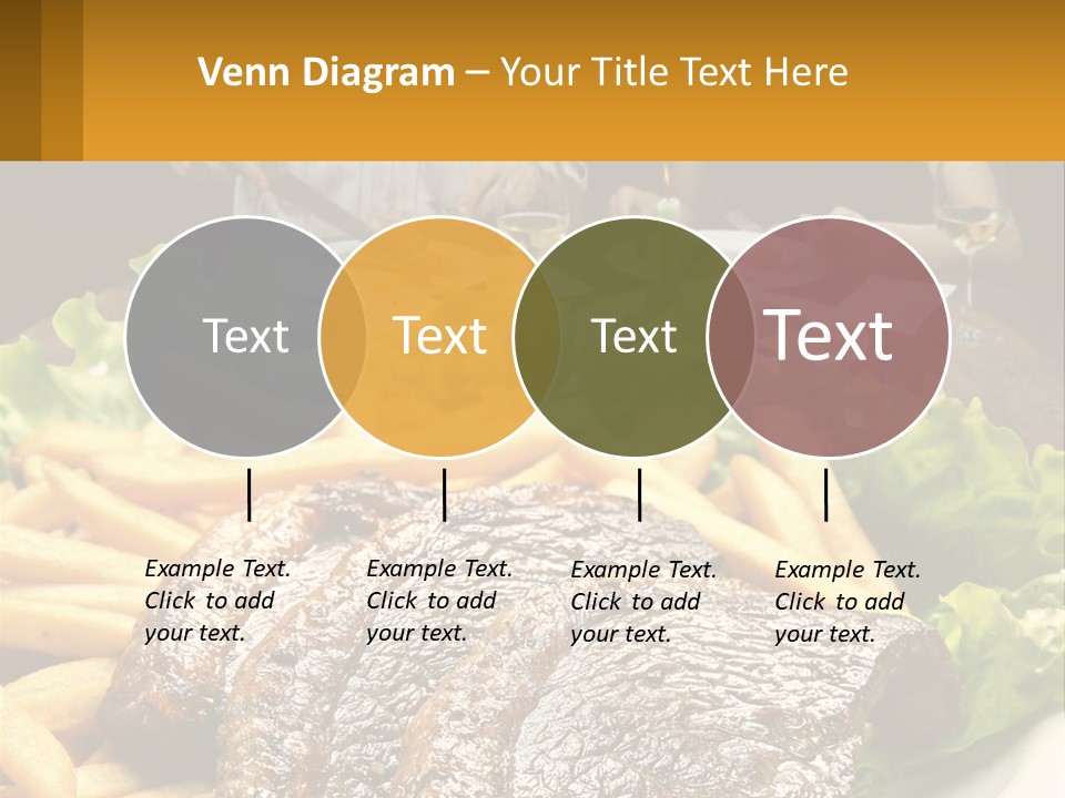 A Man And Woman Sitting At A Table With A Plate Of Food PowerPoint Template