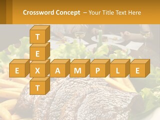 A Man And Woman Sitting At A Table With A Plate Of Food PowerPoint Template