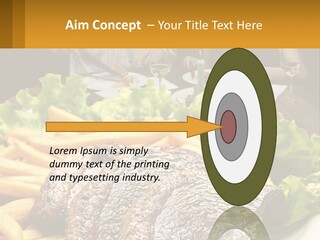 A Man And Woman Sitting At A Table With A Plate Of Food PowerPoint Template