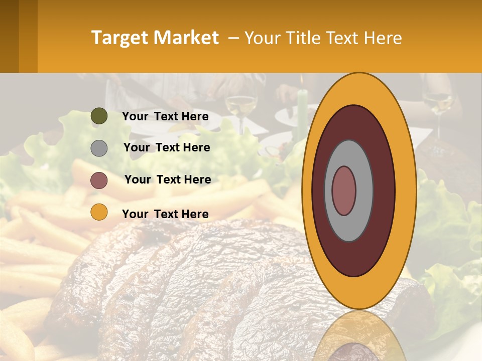 A Man And Woman Sitting At A Table With A Plate Of Food PowerPoint Template