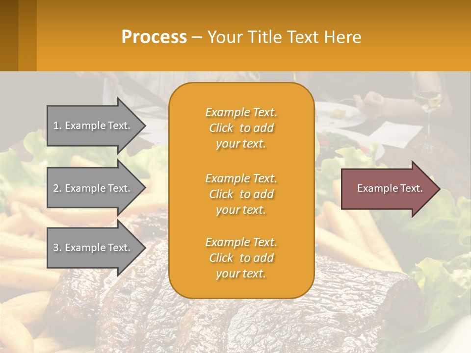 A Man And Woman Sitting At A Table With A Plate Of Food PowerPoint Template
