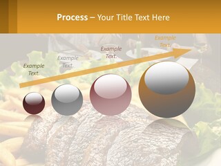 A Man And Woman Sitting At A Table With A Plate Of Food PowerPoint Template