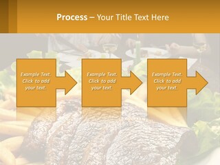 A Man And Woman Sitting At A Table With A Plate Of Food PowerPoint Template