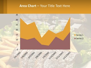 A Man And Woman Sitting At A Table With A Plate Of Food PowerPoint Template