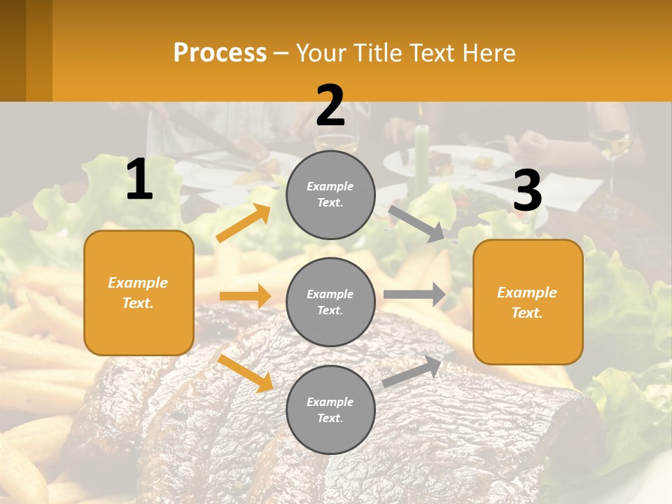 A Man And Woman Sitting At A Table With A Plate Of Food PowerPoint Template