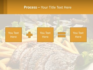 A Man And Woman Sitting At A Table With A Plate Of Food PowerPoint Template