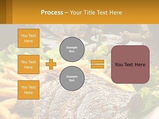 A Man And Woman Sitting At A Table With A Plate Of Food PowerPoint Template