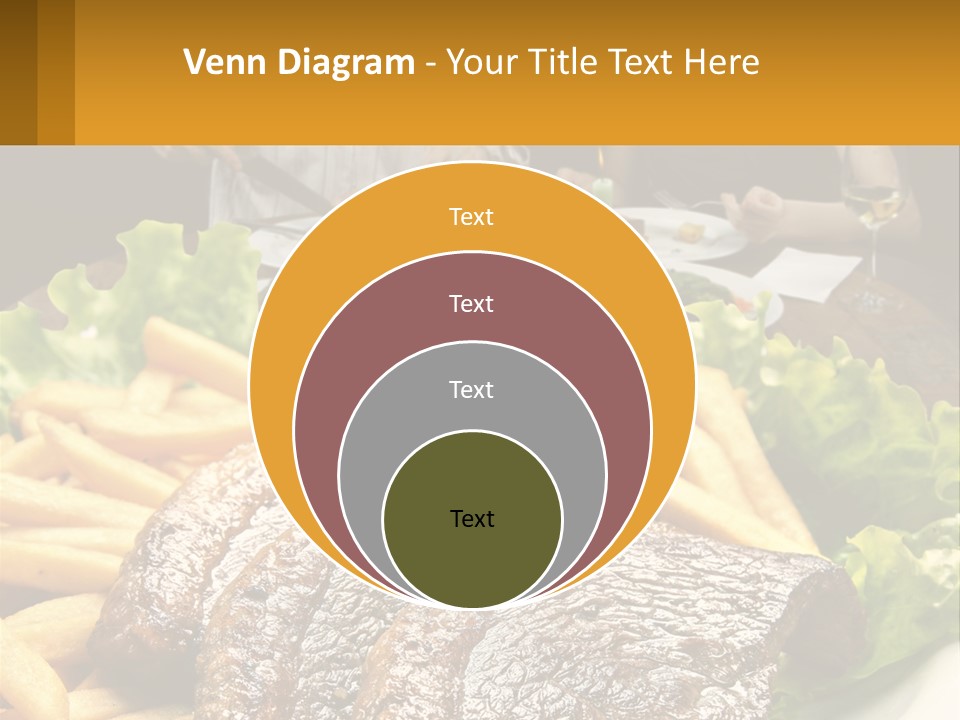 A Man And Woman Sitting At A Table With A Plate Of Food PowerPoint Template