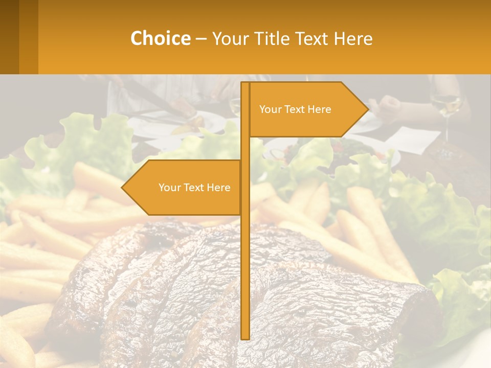 A Man And Woman Sitting At A Table With A Plate Of Food PowerPoint Template
