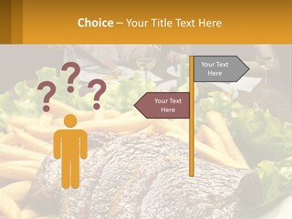 A Man And Woman Sitting At A Table With A Plate Of Food PowerPoint Template