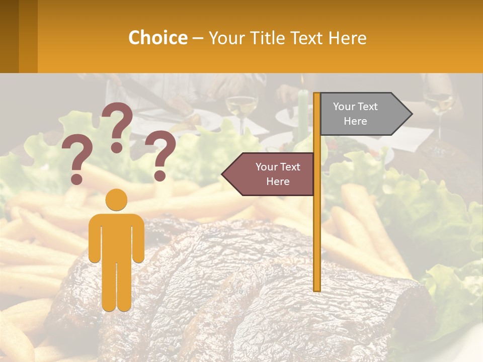 A Man And Woman Sitting At A Table With A Plate Of Food PowerPoint Template