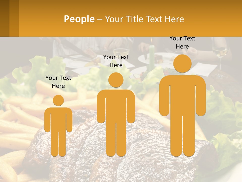 A Man And Woman Sitting At A Table With A Plate Of Food PowerPoint Template