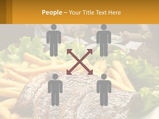 A Man And Woman Sitting At A Table With A Plate Of Food PowerPoint Template
