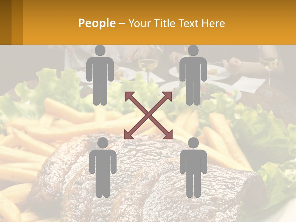 A Man And Woman Sitting At A Table With A Plate Of Food PowerPoint Template