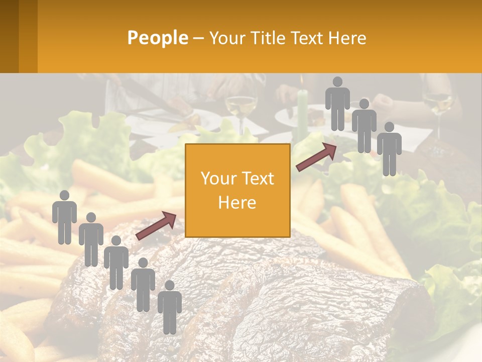 A Man And Woman Sitting At A Table With A Plate Of Food PowerPoint Template