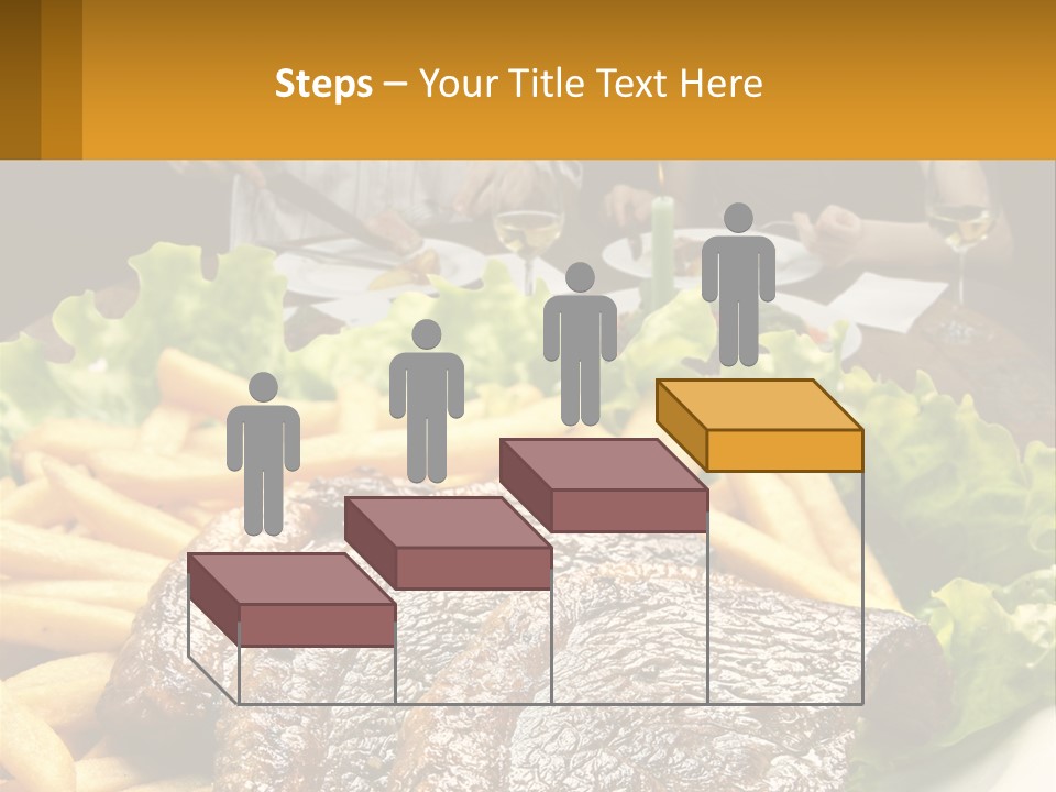 A Man And Woman Sitting At A Table With A Plate Of Food PowerPoint Template