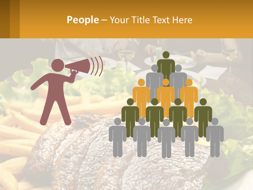 A Man And Woman Sitting At A Table With A Plate Of Food PowerPoint Template