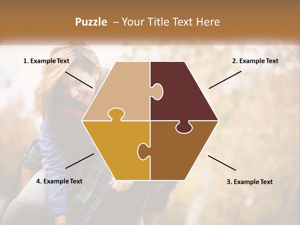 A Man Carrying A Woman On His Back PowerPoint Template