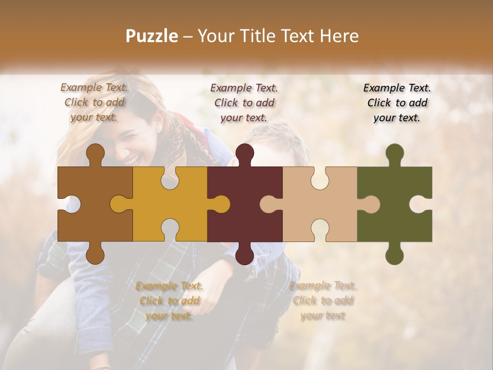 A Man Carrying A Woman On His Back PowerPoint Template