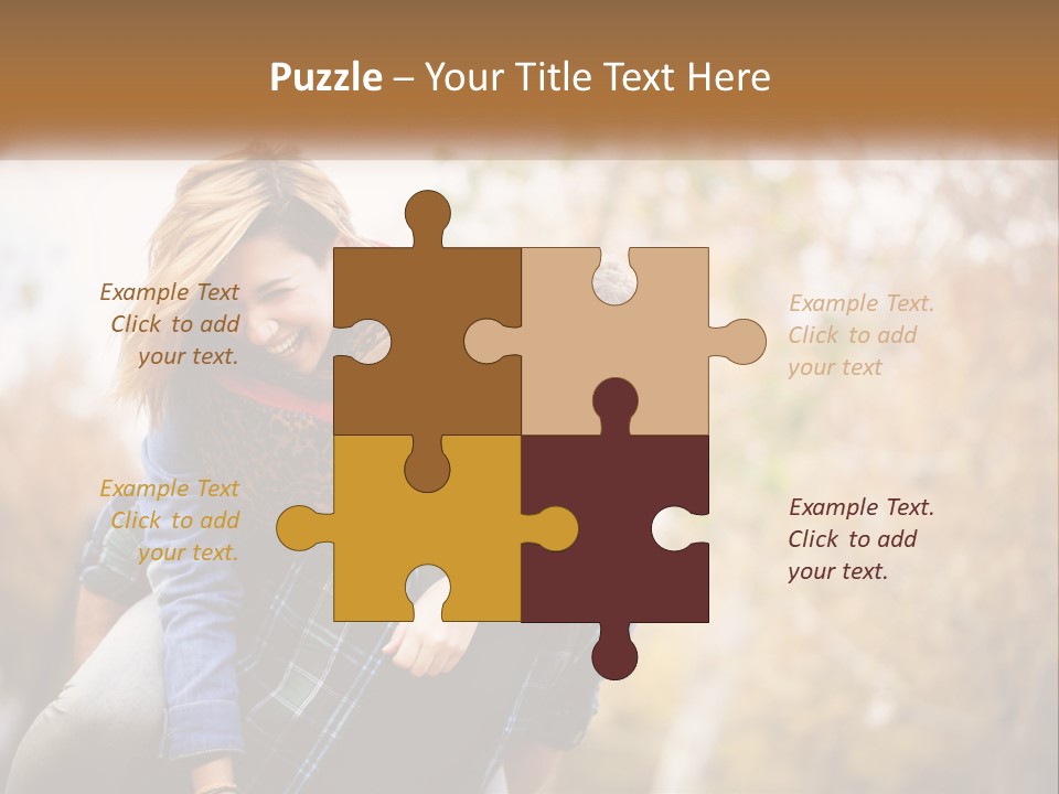 A Man Carrying A Woman On His Back PowerPoint Template