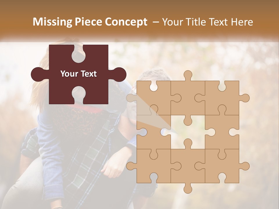 A Man Carrying A Woman On His Back PowerPoint Template