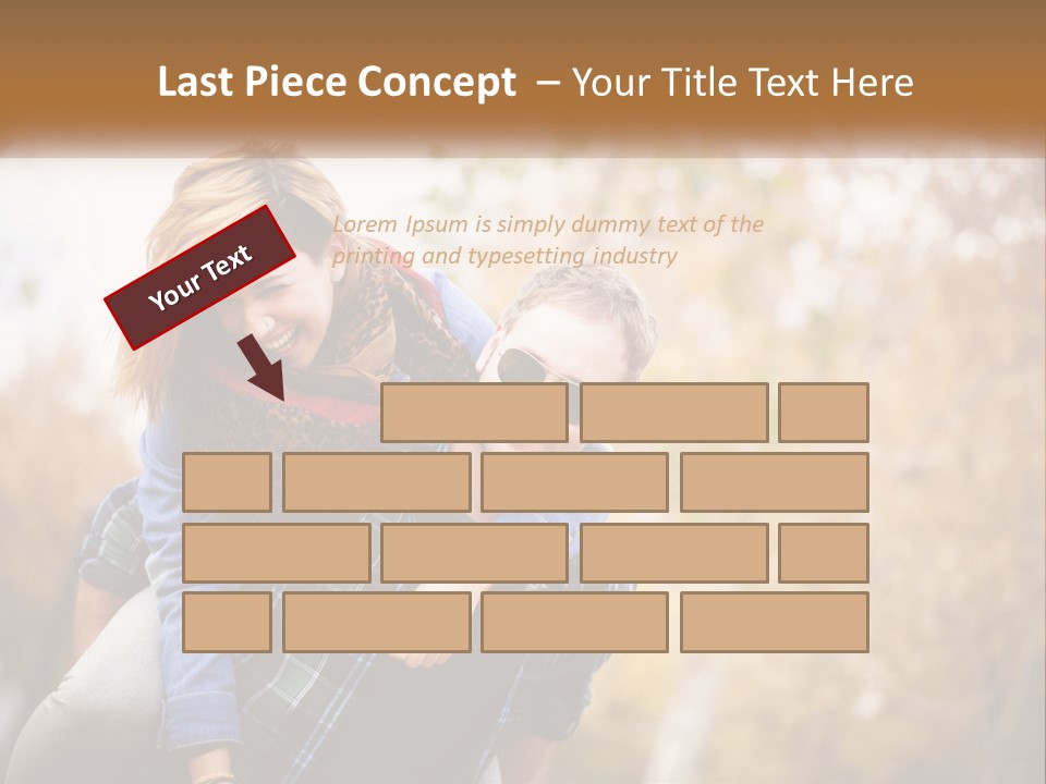 A Man Carrying A Woman On His Back PowerPoint Template