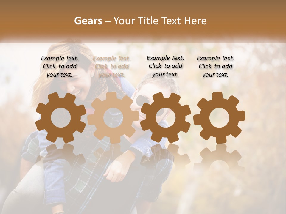 A Man Carrying A Woman On His Back PowerPoint Template