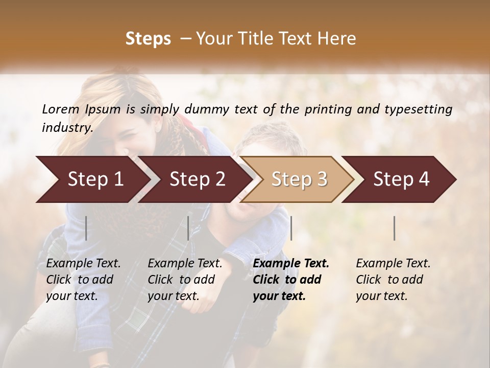 A Man Carrying A Woman On His Back PowerPoint Template