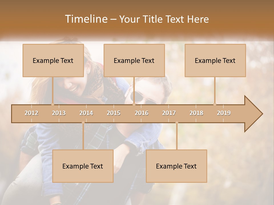 A Man Carrying A Woman On His Back PowerPoint Template