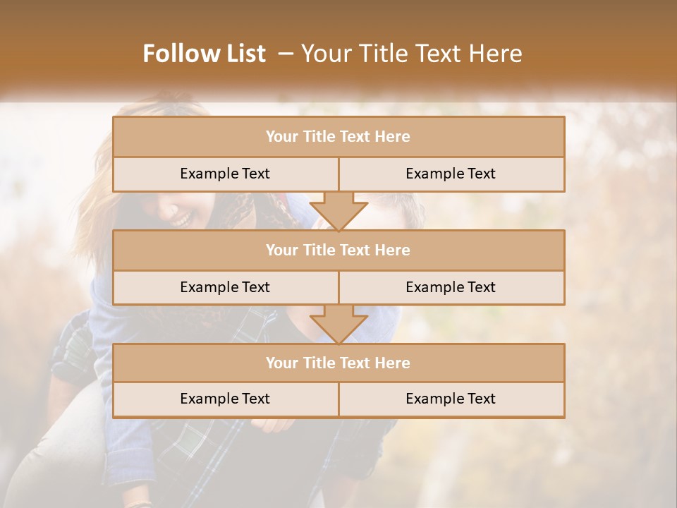 A Man Carrying A Woman On His Back PowerPoint Template