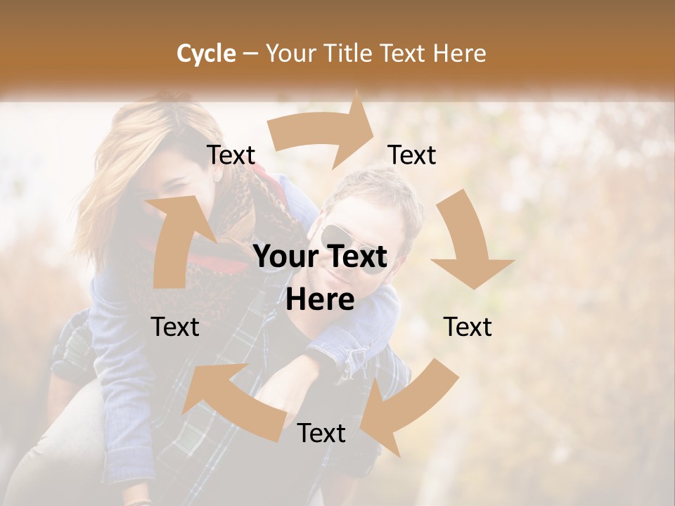A Man Carrying A Woman On His Back PowerPoint Template