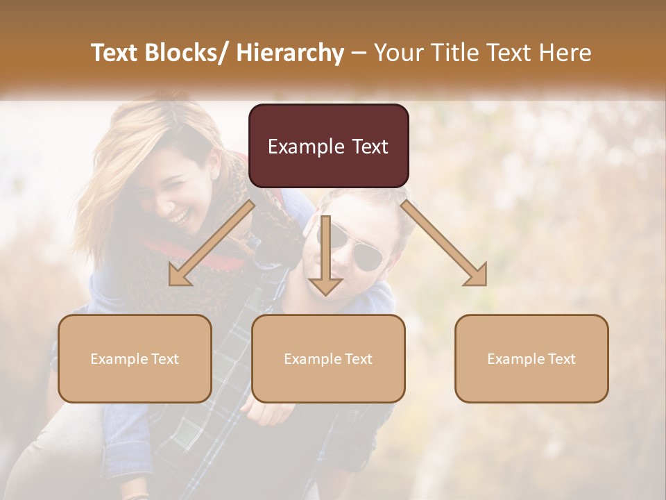 A Man Carrying A Woman On His Back PowerPoint Template