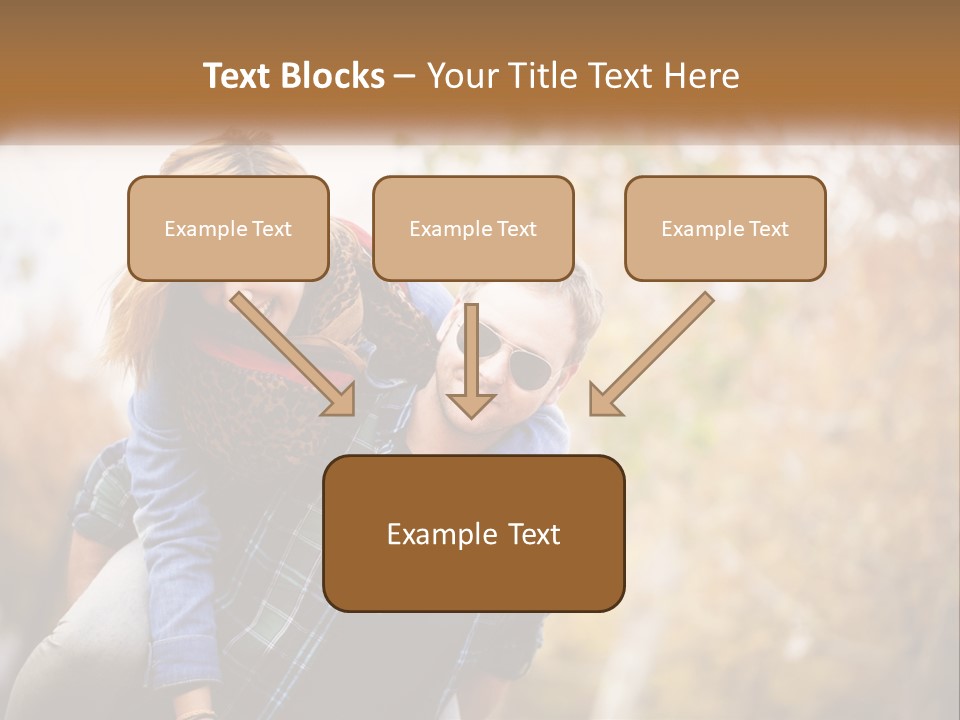 A Man Carrying A Woman On His Back PowerPoint Template