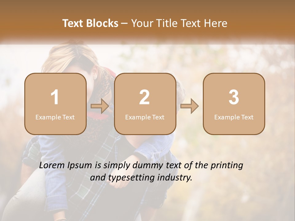 A Man Carrying A Woman On His Back PowerPoint Template