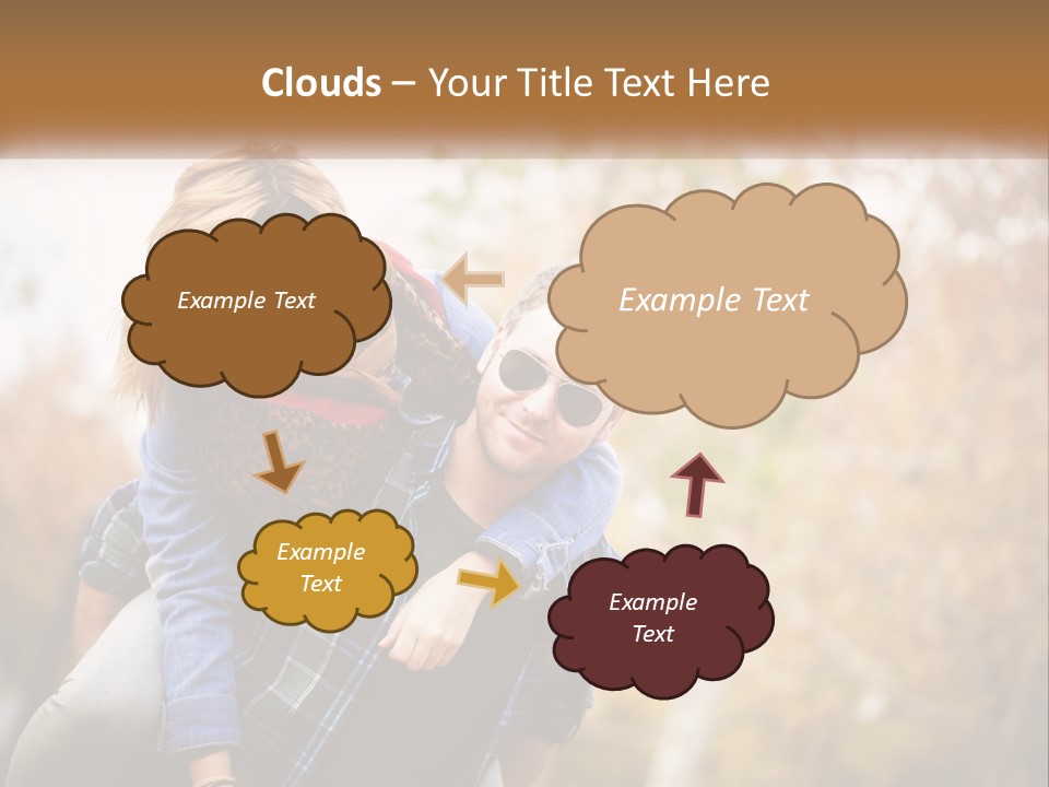 A Man Carrying A Woman On His Back PowerPoint Template