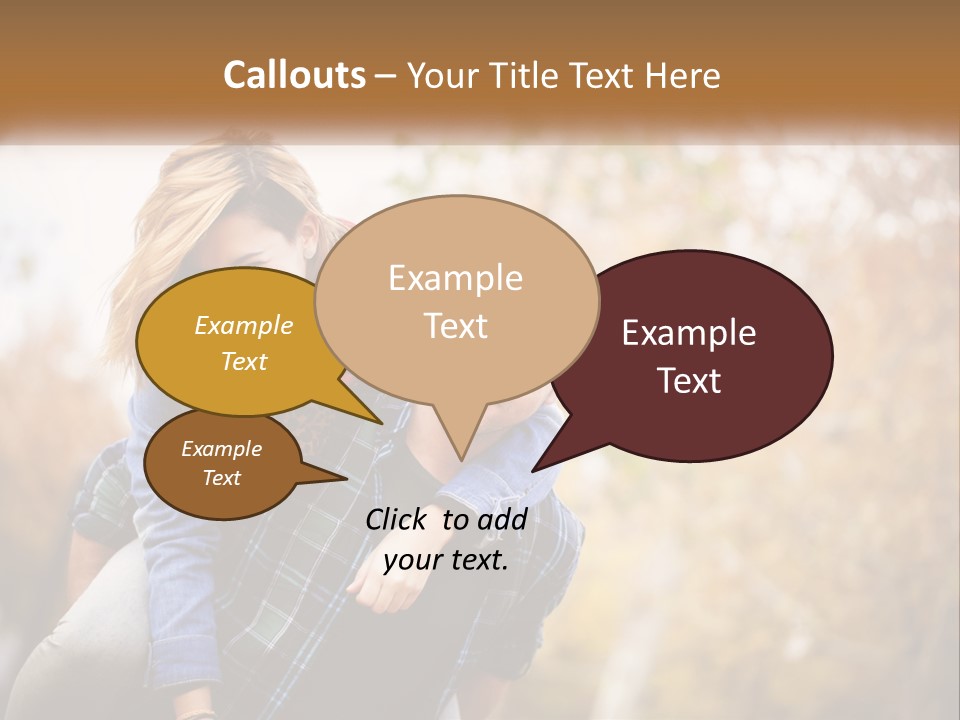 A Man Carrying A Woman On His Back PowerPoint Template