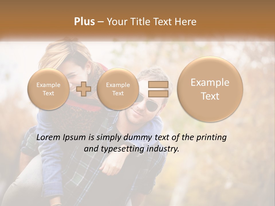 A Man Carrying A Woman On His Back PowerPoint Template