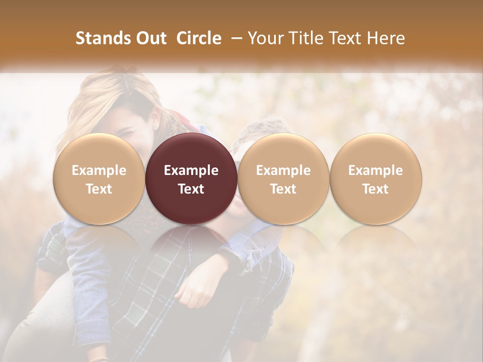 A Man Carrying A Woman On His Back PowerPoint Template