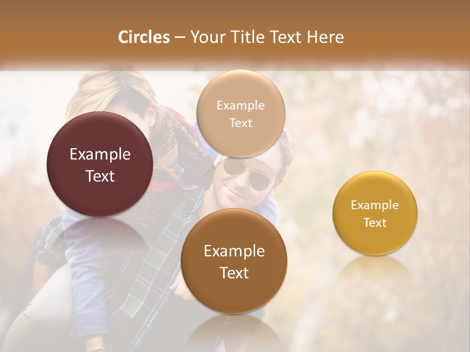 A Man Carrying A Woman On His Back PowerPoint Template