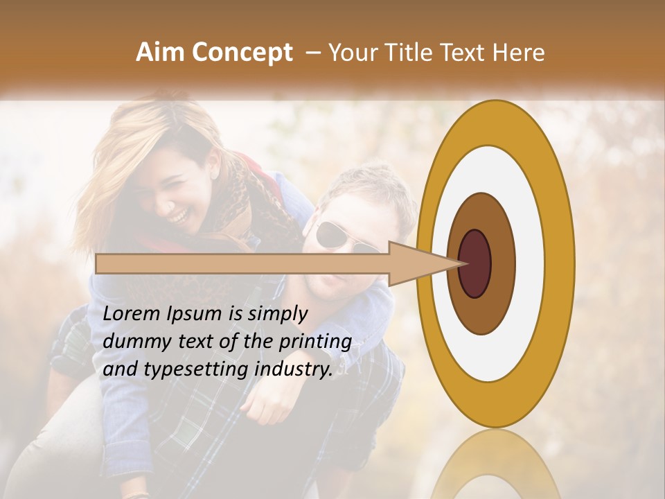 A Man Carrying A Woman On His Back PowerPoint Template